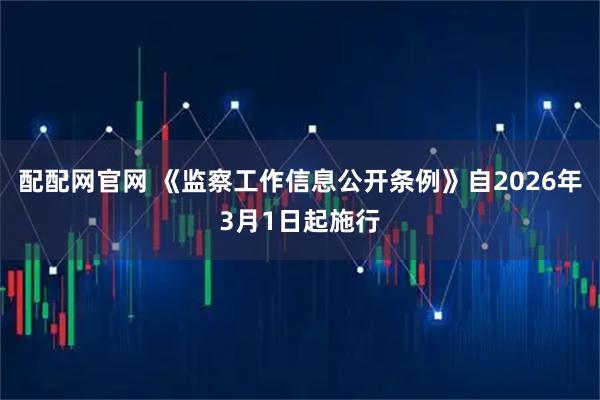 配配网官网 《监察工作信息公开条例》自2026年3月1日起施行